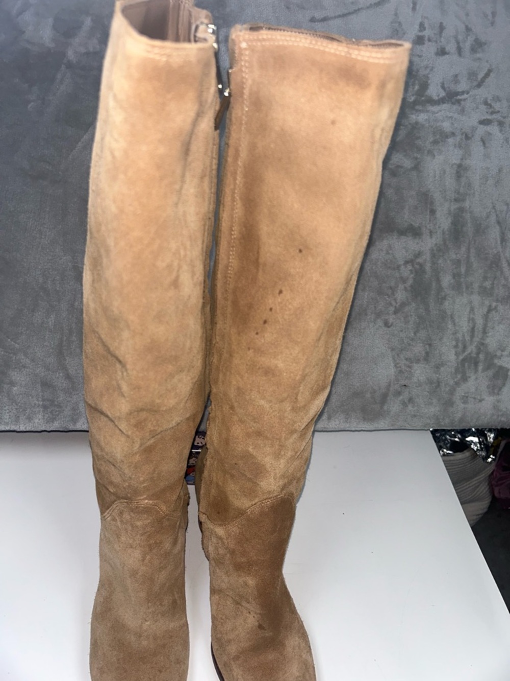 Sam Edelman bohemian Camellia Over-the-Knee Suede Boot in Cognac Tan - Picture 6 of 16